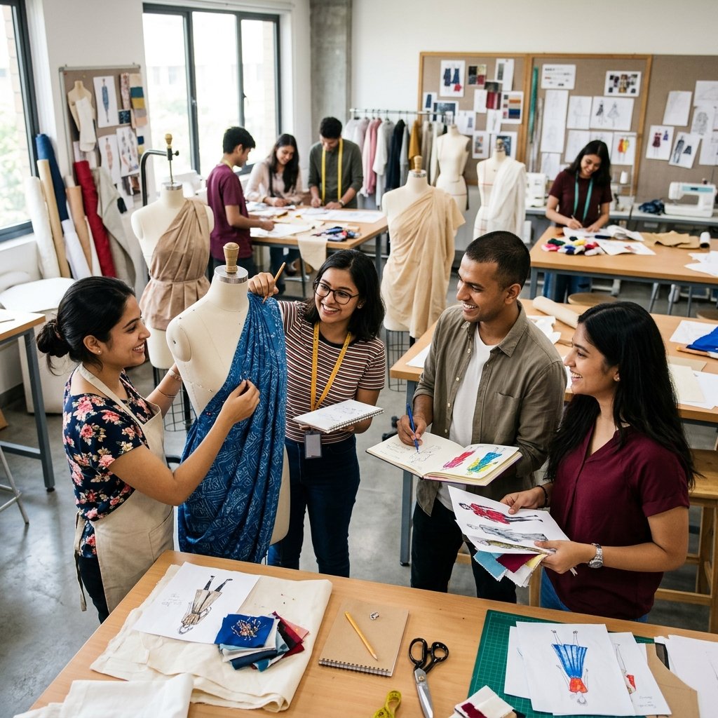 Fashion Design Course in Vapi Students and Studio